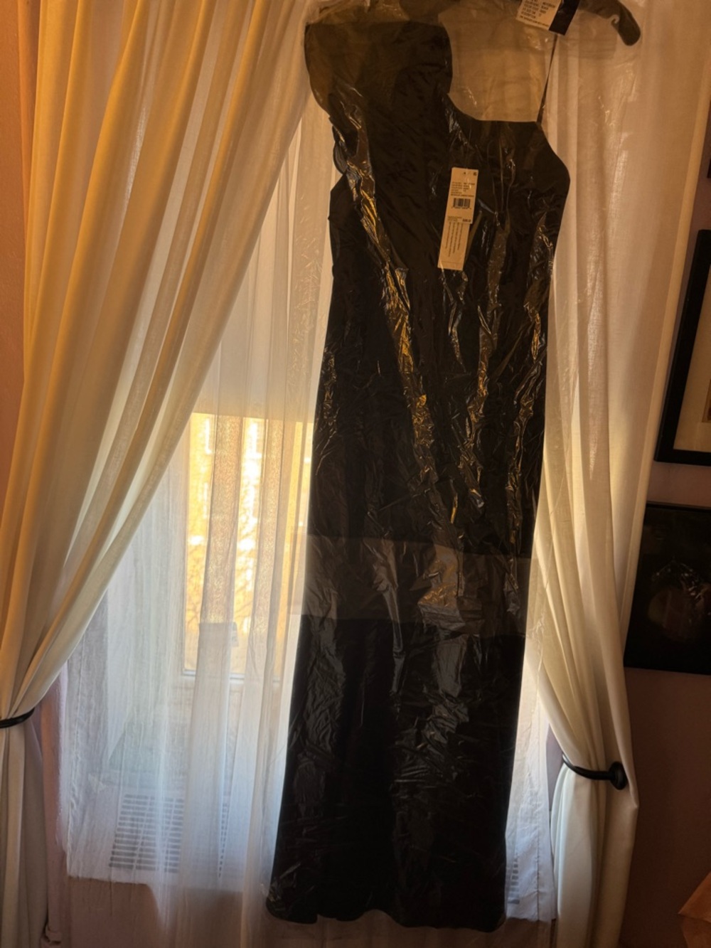 Aidan Mattox Black One-Shoulder Evening Gown - Picture 10 of 10